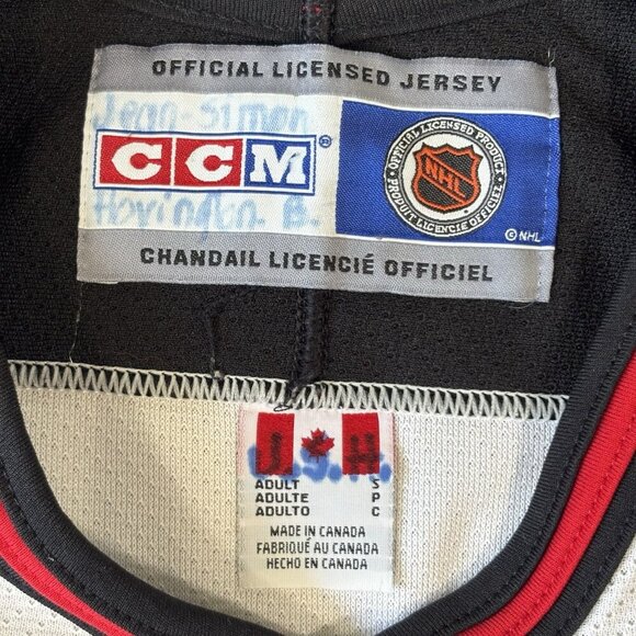 Vintage New Jersey Devils CCM Jersey White Adult Small 1990's NHL Hockey USA - Picture 9 of 16